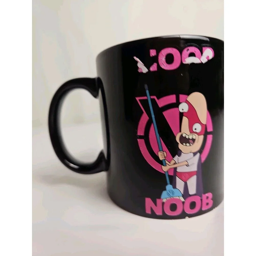 Rick and Morty Noob Noob 13 oz Coffee Mug Adult Swim 2018 Black